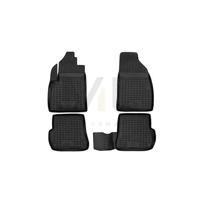 WALSER Tailored, XTR 75158 Floor mat set Elastomer, Front and Rear, Black