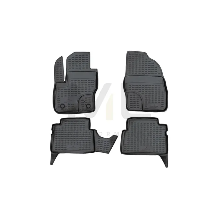 WALSER Tailored, XTR 75175 Floor mat set Elastomer, Front and Rear, Black