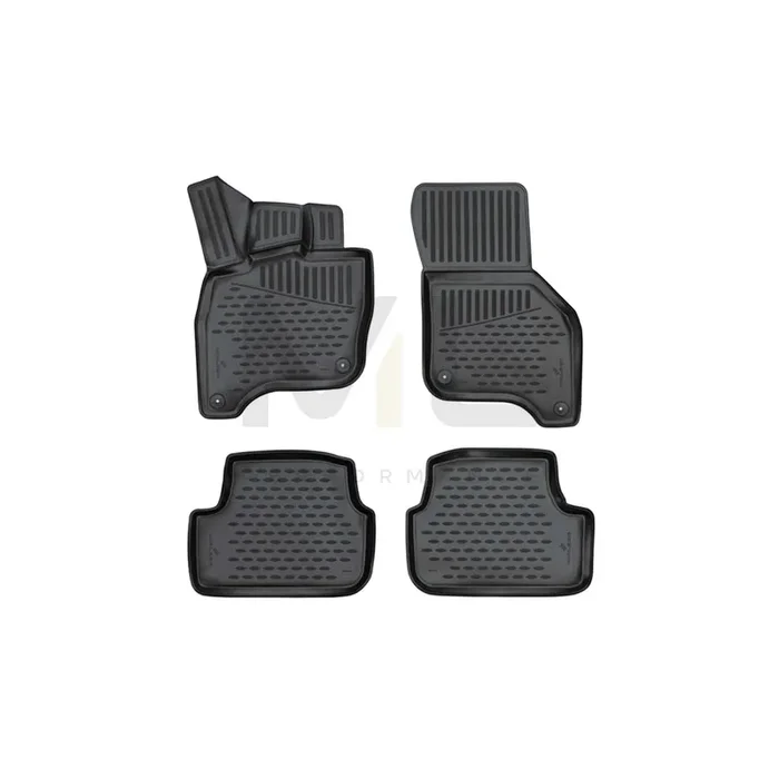 WALSER Tailored, XTR 75178 Floor mat set Elastomer, Front and Rear, Black