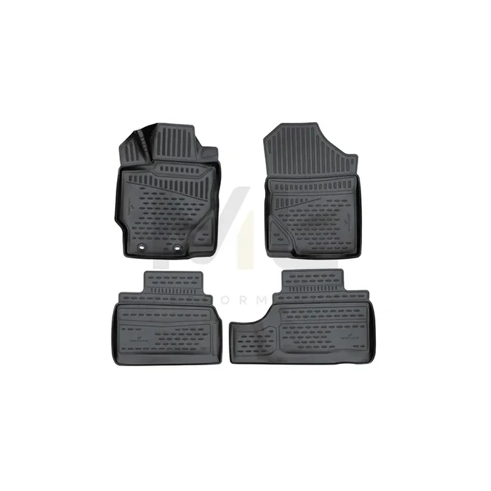 WALSER Tailored, XTR 75180 Floor mat set Elastomer, Front and Rear, Black