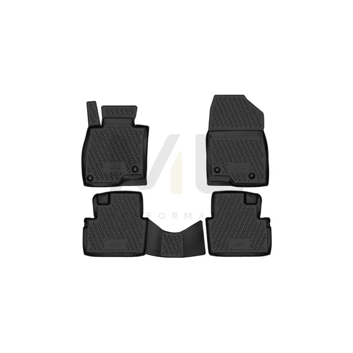 WALSER Tailored, XTR 75187 Floor mat set Elastomer, Front and Rear, Black