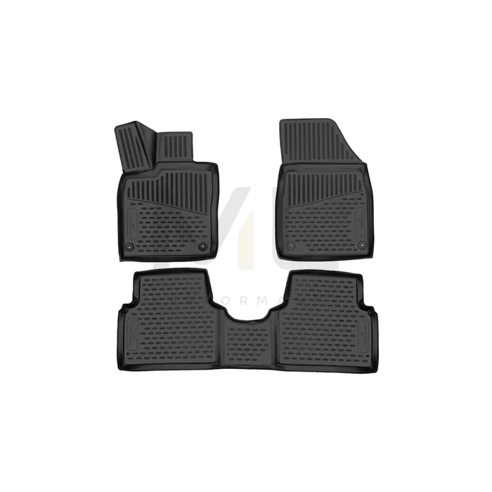WALSER Tailored, XTR 75188 Floor mat set Elastomer, Front and Rear, Black