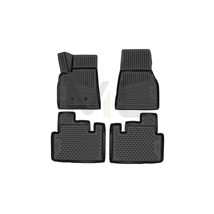 WALSER Tailored, XTR 75190 Floor mat set Elastomer, Front and Rear, Black