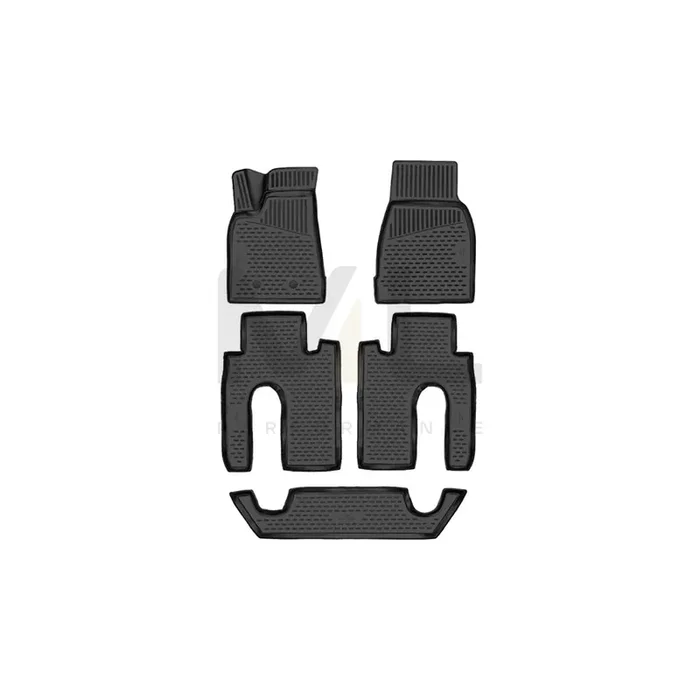 WALSER Tailored, XTR 75192 Floor mat set Elastomer, Centre, Front and Rear, Black