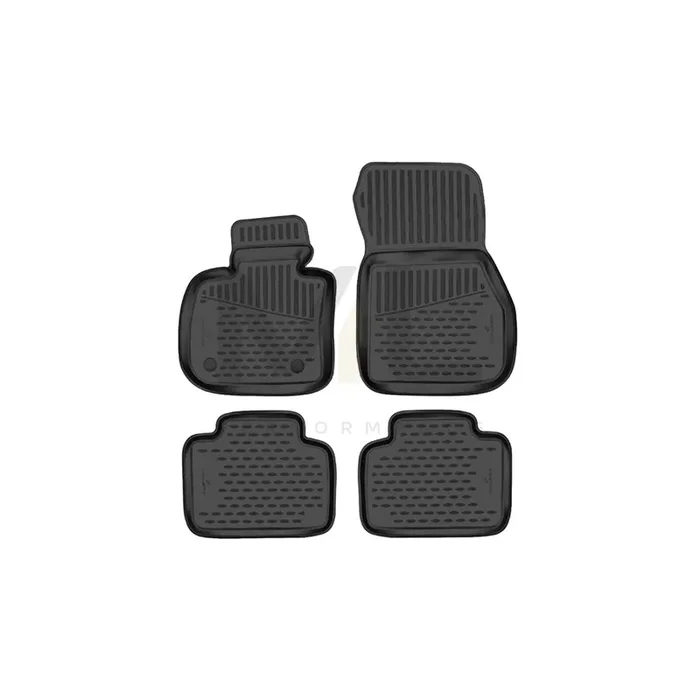 WALSER Tailored, XTR 75195 Floor mat set Elastomer, Front and Rear, Black