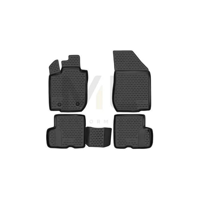 WALSER Tailored, XTR 75202 Floor mat set Elastomer, Front and Rear, Black