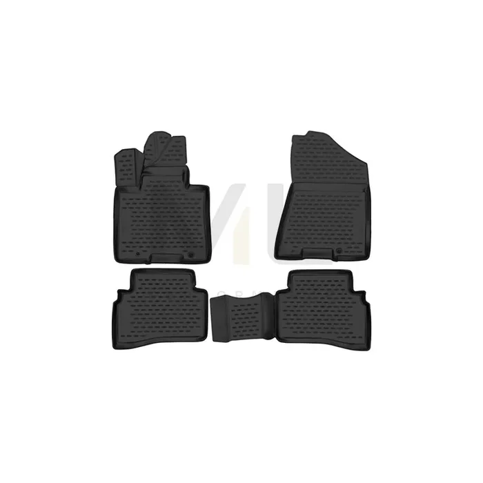 WALSER Tailored, XTR 75208 Floor mat set Elastomer, Front, Black