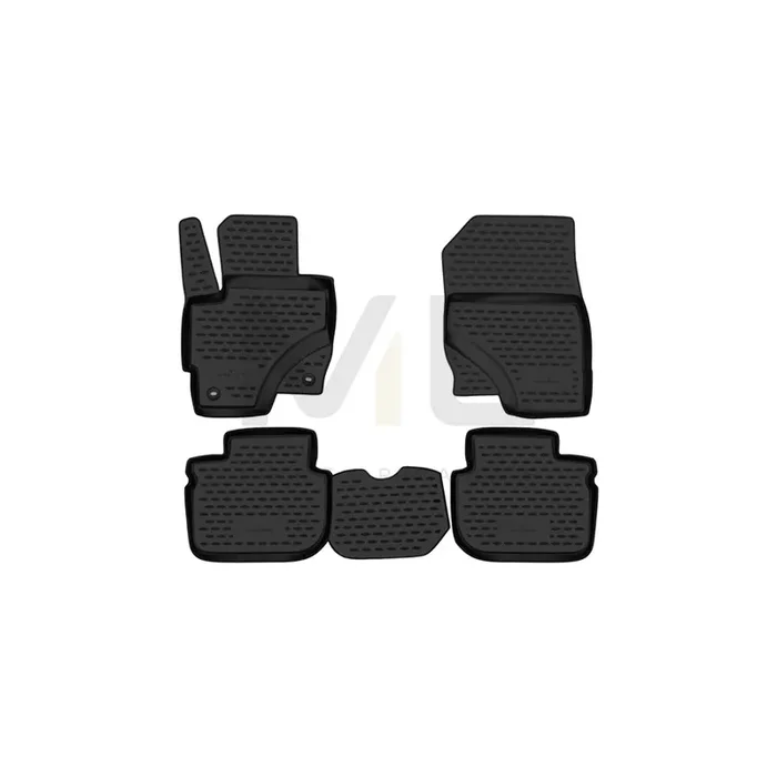 WALSER Tailored, XTR 75213 Floor mat set Elastomer, Front and Rear, Black