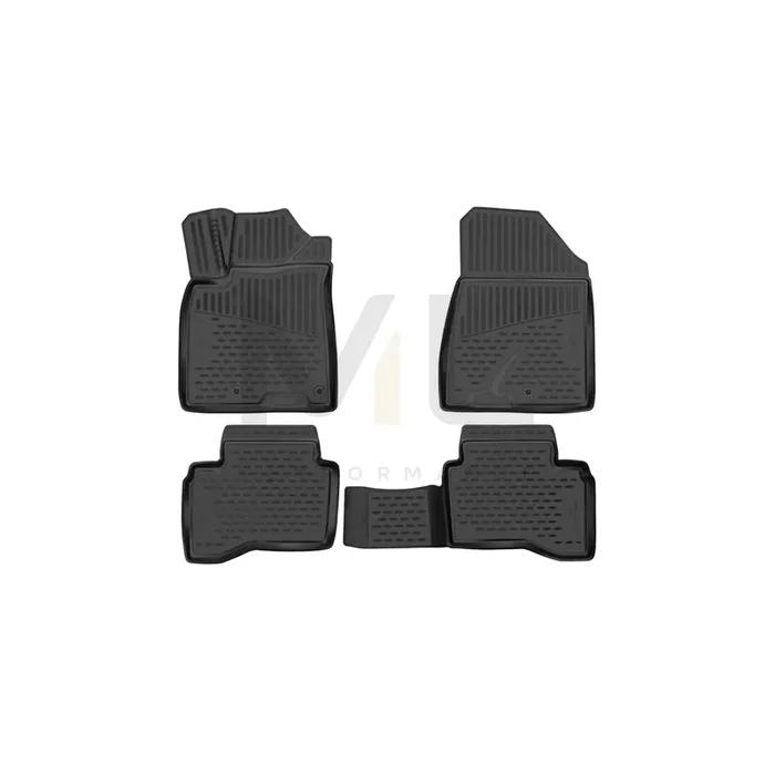 WALSER Tailored, XTR 75223 Floor mat set Elastomer, Front and Rear, Black
