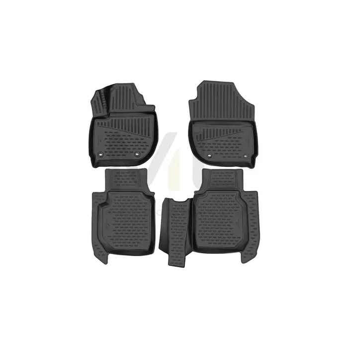 WALSER Tailored, XTR 75240 Floor mat set Elastomer, Front and Rear, Black
