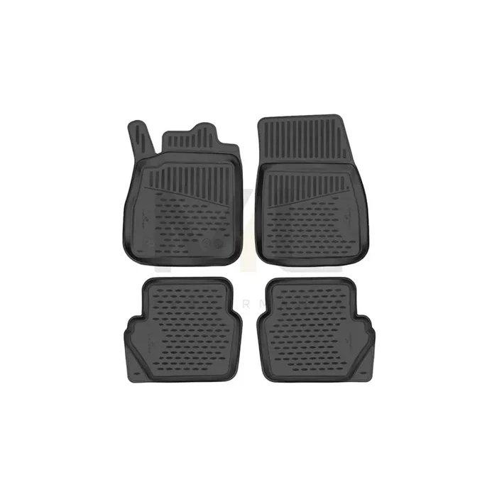WALSER Tailored, XTR 75245 Floor mat set Elastomer, Front and Rear, Black