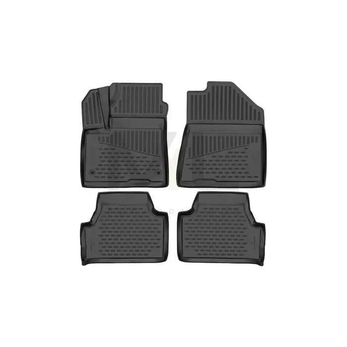 WALSER Tailored, XTR 75246 Floor mat set Elastomer, Front and Rear, Black
