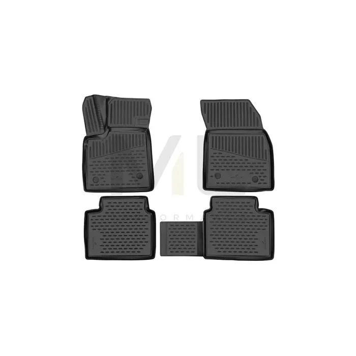 WALSER XTR 75220 Floor mat set Elastomer, Front and Rear, Black