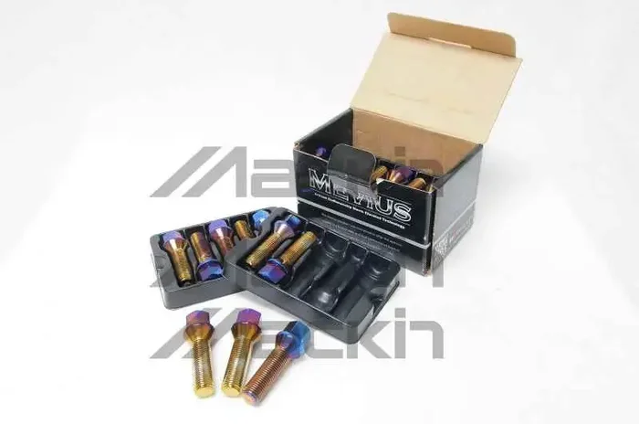 Wheel Mate Mevius Lug Bolt Set of 20 – Chrome Neon 14×1.50 27mm Ball 14mm RAD