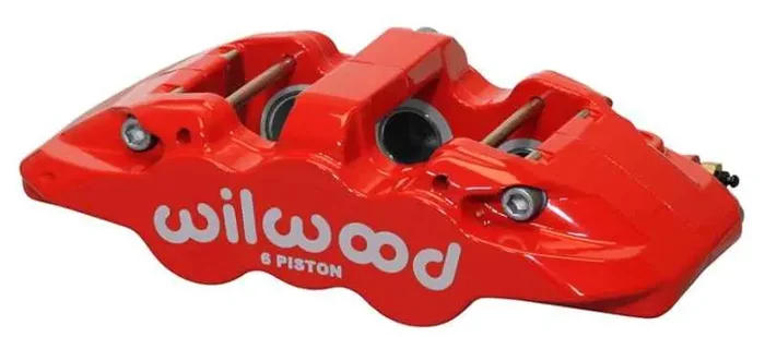 Wilwood Caliper-Aero6-R/H – Red 1.75/1.38/1.38in Pistons 1.25in Disc