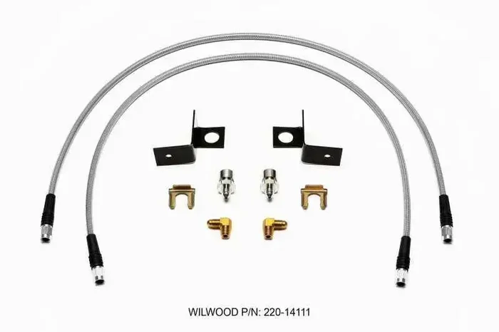 Wilwood Flexline Kit 30 inch -3 3/8-24 IF 1/8 NPT 90 Degree