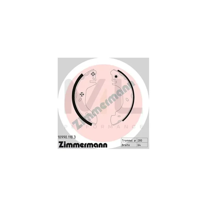 ZIMMERMANN 10990.118.3 Brake Shoe Set
