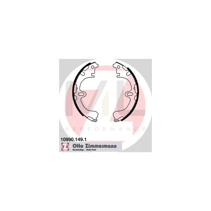 ZIMMERMANN 10990.149.1 Brake Shoe Set for TOYOTA COROLLA without accessories
