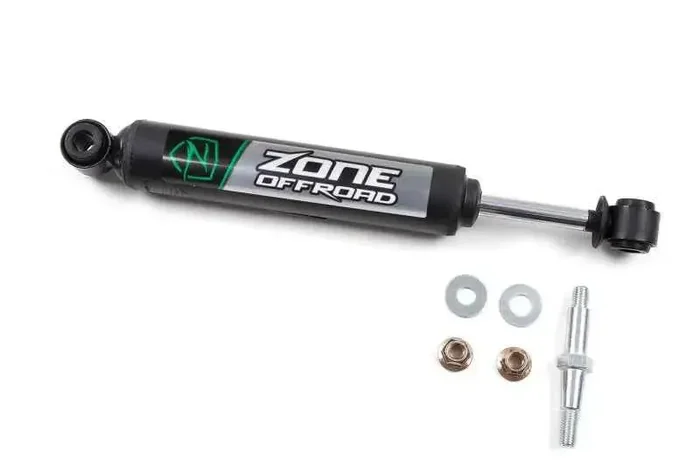 Zone Offroad Jeep Wrangler YJ/TJ Single Steering Stabilizer – Black